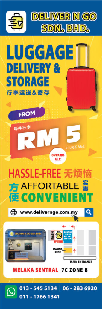 DeliverNGo bunting design promoting luggage delivery and storage