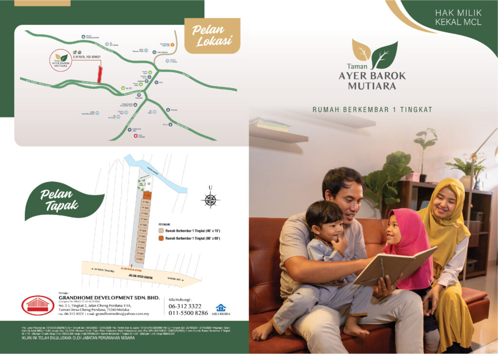 Modern homes in Taman Ayer Barok Jasin